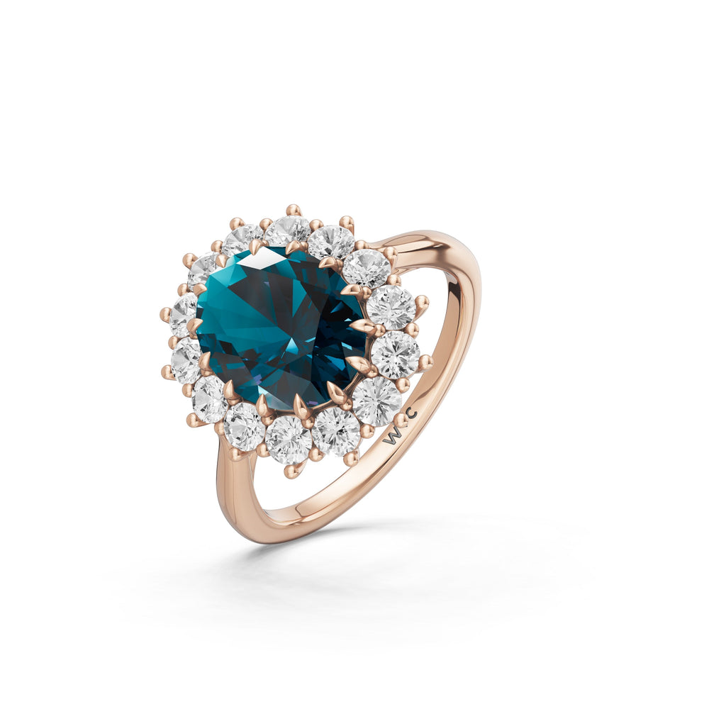 The Spencer Ring with 10X8 MM Cut Diamond in 14KT Rose Gold view 3
