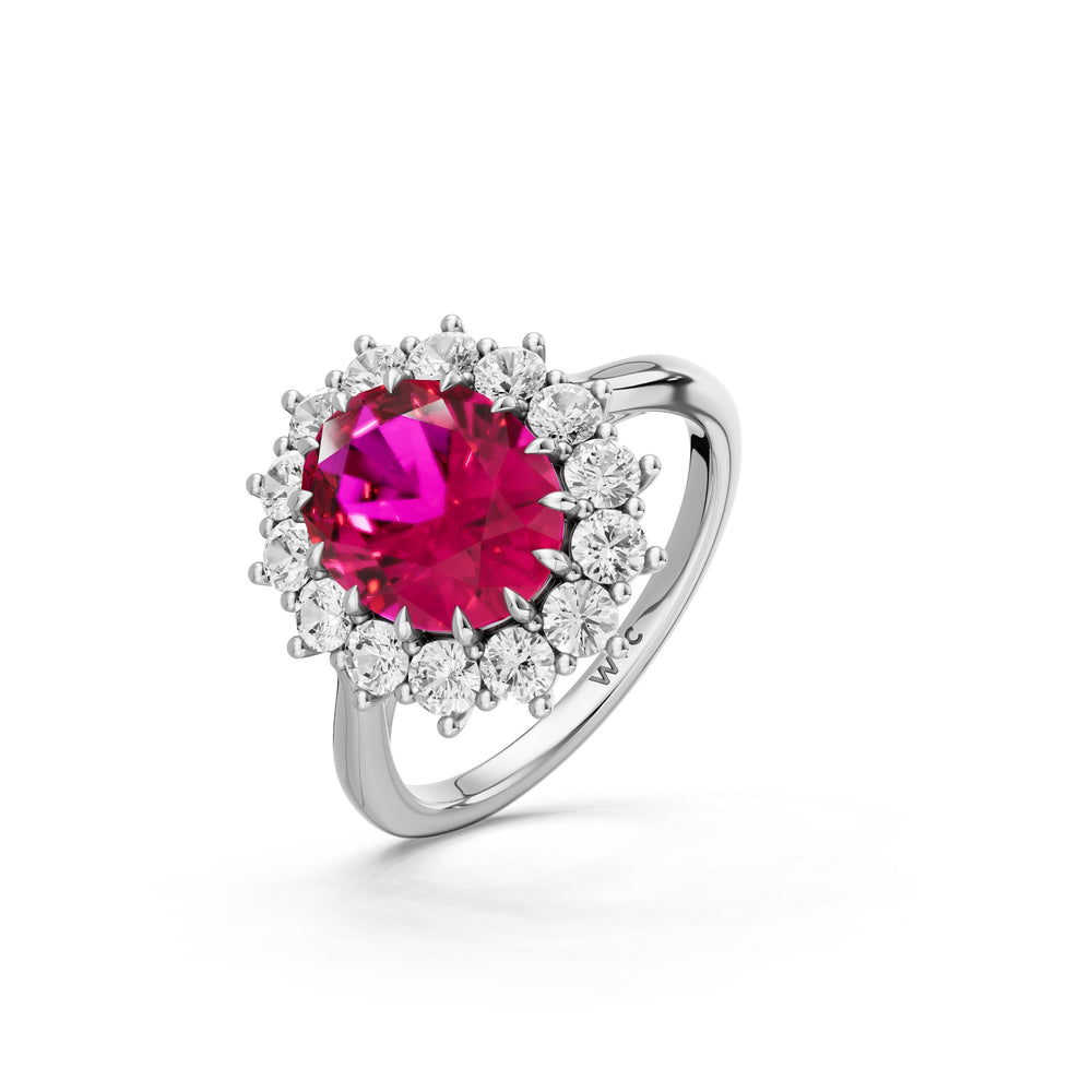 The Spencer Ring with 10X8 MM Cut Diamond in 14KT Platinum view 3
