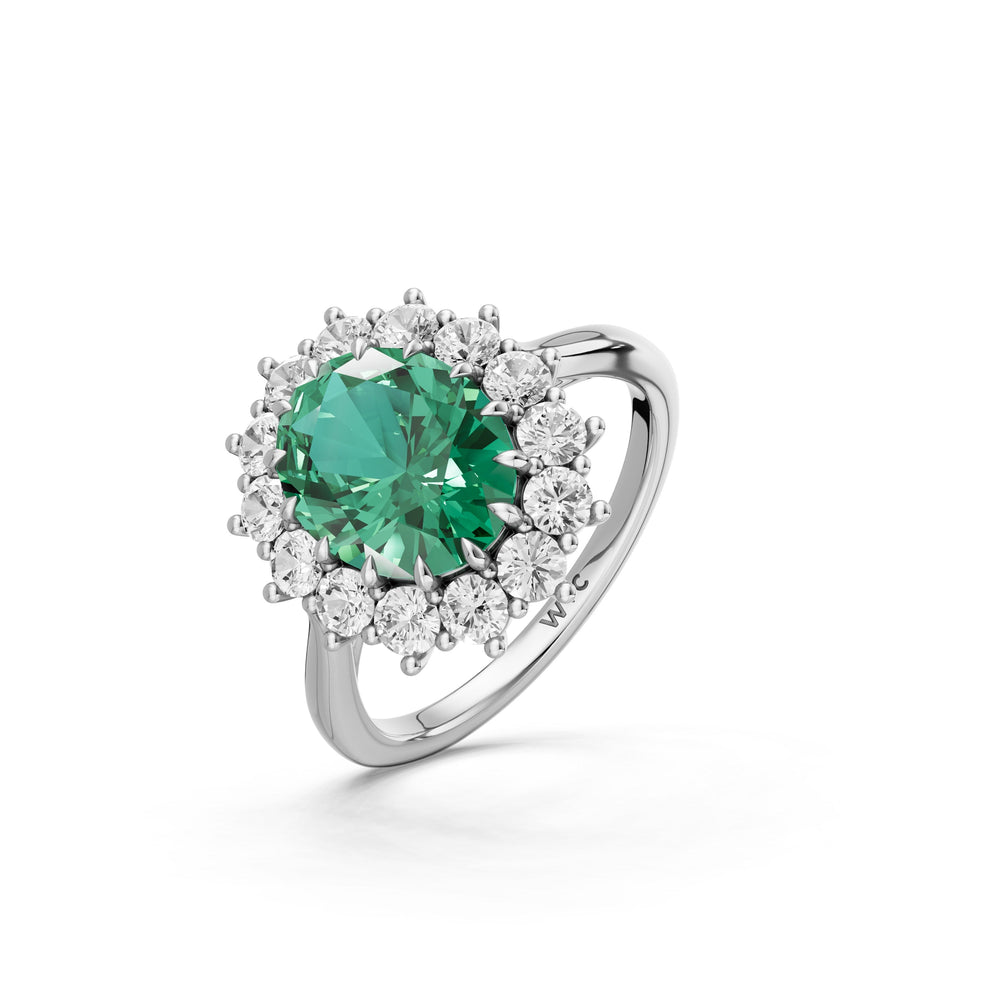 The Spencer Ring with 10X8 MM Cut Diamond in 14KT Platinum view 3
