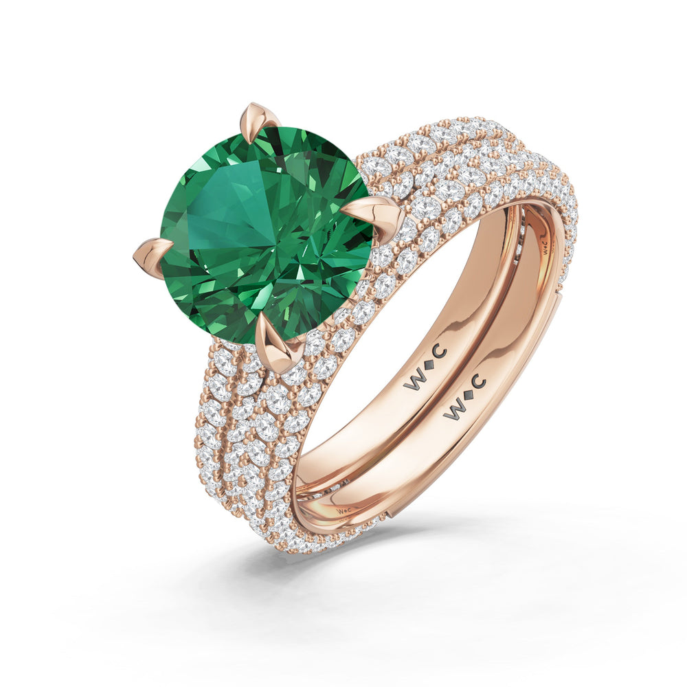 The Mariner Ring with Created Emerald Cut Diamond in 14KT Rose Gold view 4
