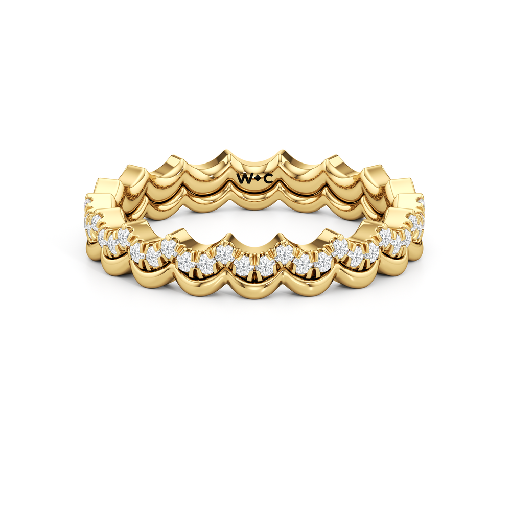 The Blair Ring Set with 18K Yellow Gold Vermeil / 1/5 / 6.5 Cut Diamond in 14KT 18K Yellow Gold Vermeil / 1/5 / 6.5 view 1
