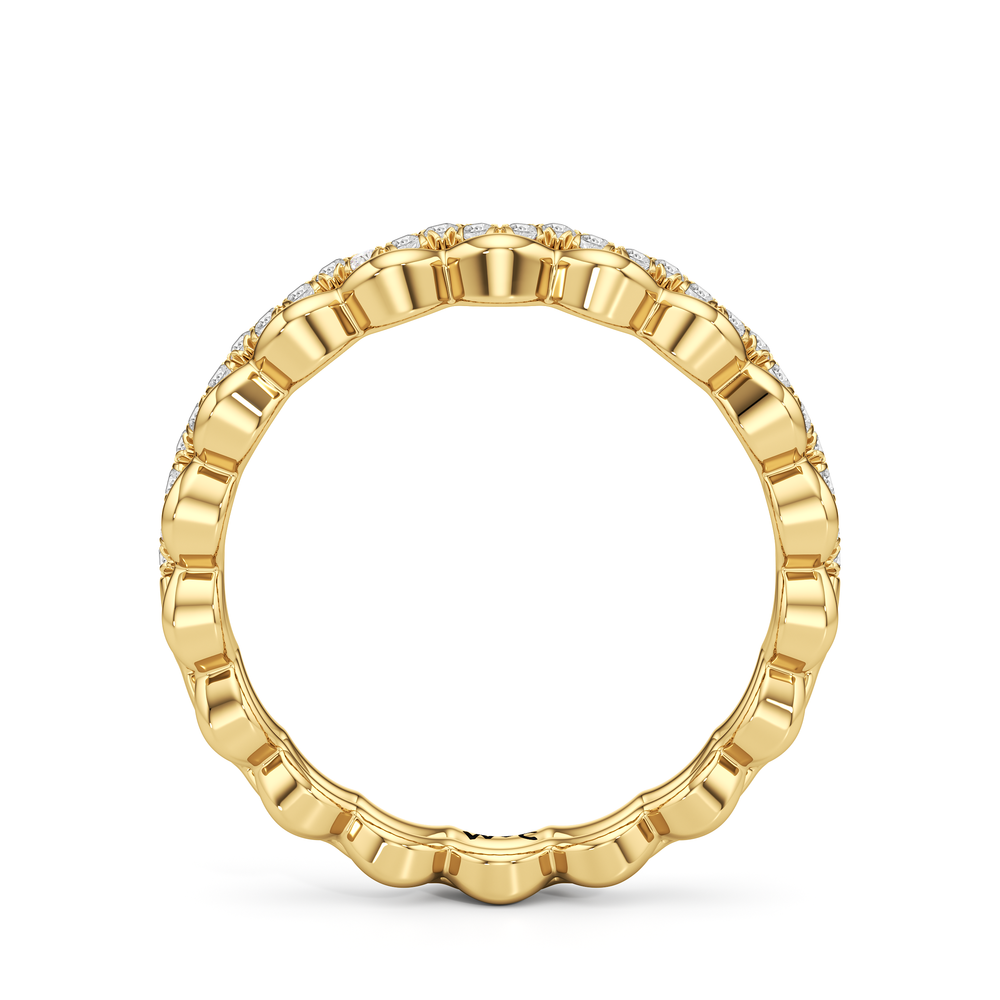 The Blair Ring Set with 18K Yellow Gold Vermeil / 1/5 / 6.5 Cut Diamond in 14KT 18K Yellow Gold Vermeil / 1/5 / 6.5 view 4
