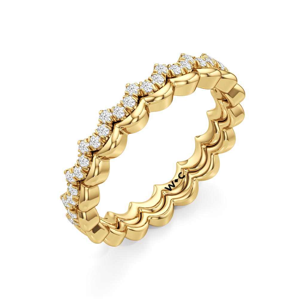 The Blair Ring Set with 18K Yellow Gold Vermeil / 1/5 / 6.5 Cut Diamond in 14KT 18K Yellow Gold Vermeil / 1/5 / 6.5 view 5
