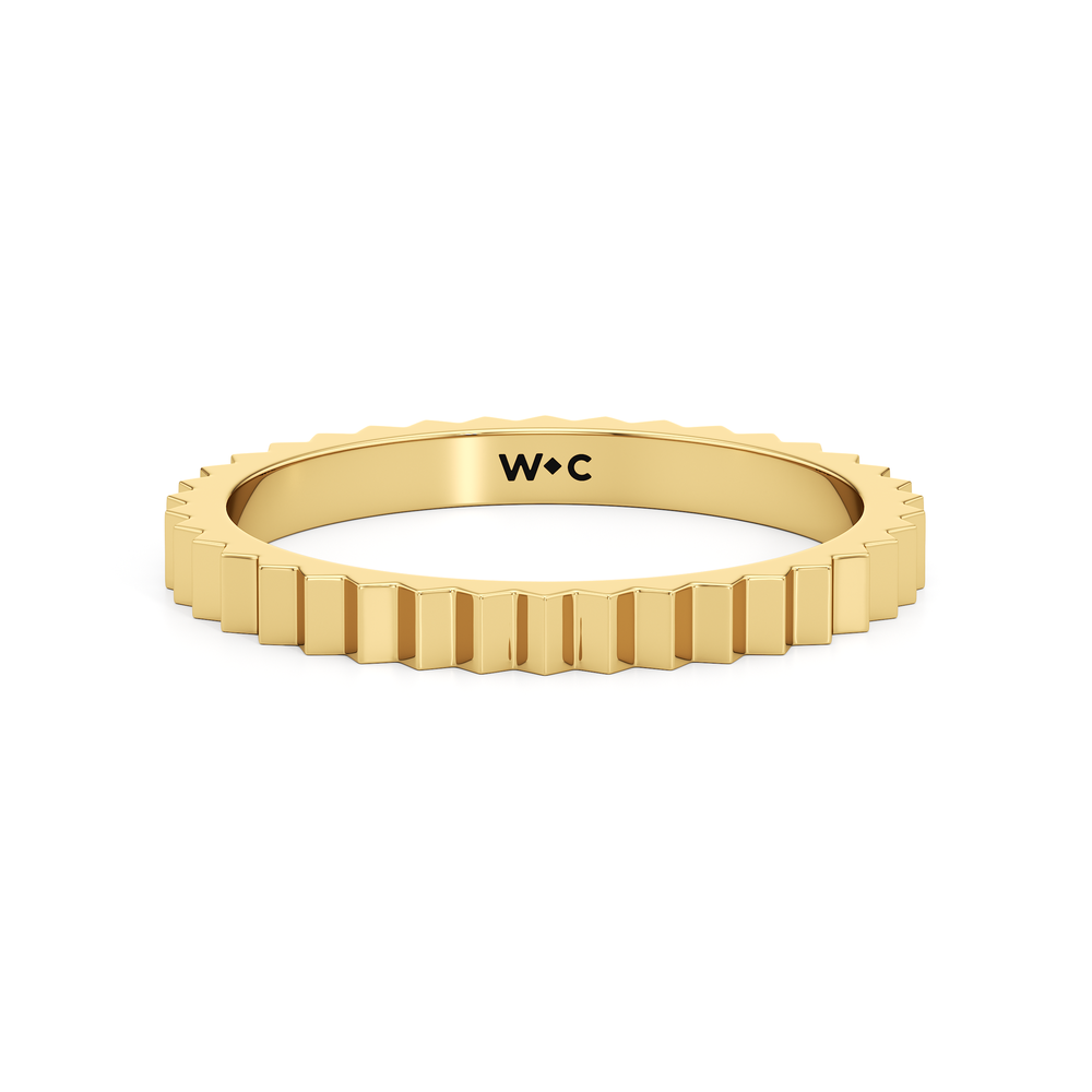 The Kit Stacker Ring with 18K Yellow Gold Vermeil / 7 Cut Diamond in 14KT 18K Yellow Gold Vermeil / 7 view 1

