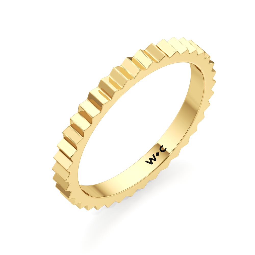 The Kit Stacker Ring with 18K Yellow Gold Vermeil / 7 Cut Diamond in 14KT 18K Yellow Gold Vermeil / 7 view 5

