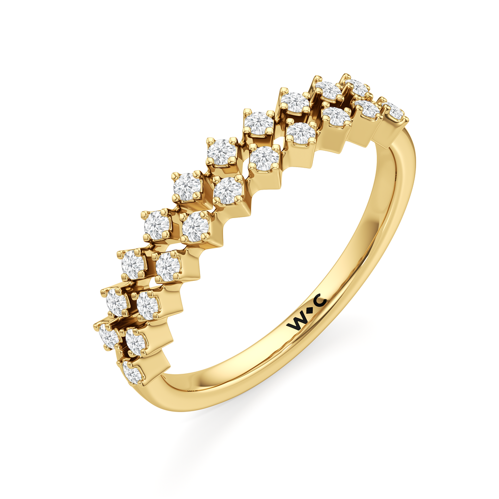 The Josie Ring with 14KT Yellow Gold / 1/5 / 7 Cut Diamond in 14KT Yellow Gold / 1/5 / 7 view 5
