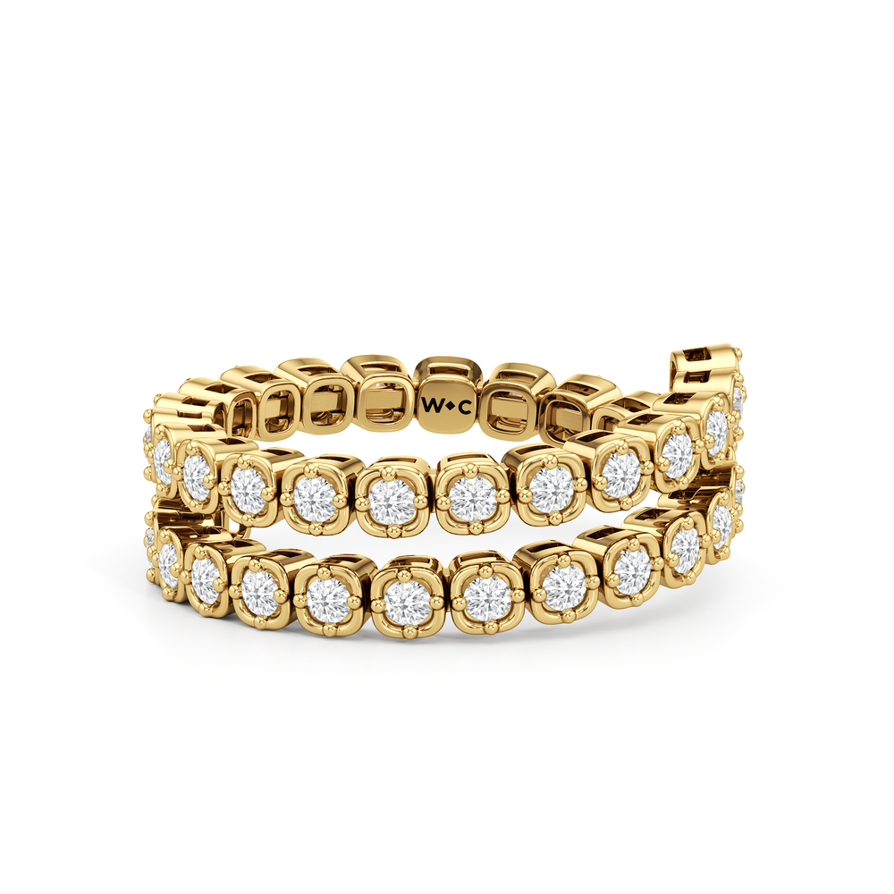 The Camille Wrap Ring with 14KT Yellow Gold / 3/4 / 6.5 Cut Diamond in 14KT Yellow Gold / 3/4 / 6.5 view 1
