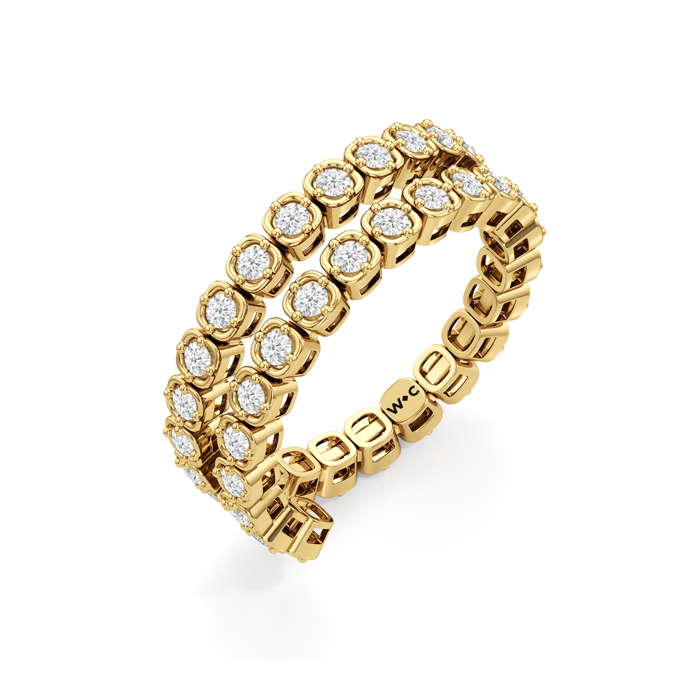 The Camille Wrap Ring with 14KT Yellow Gold / 3/4 / 6.5 Cut Diamond in 14KT Yellow Gold / 3/4 / 6.5 view 5
