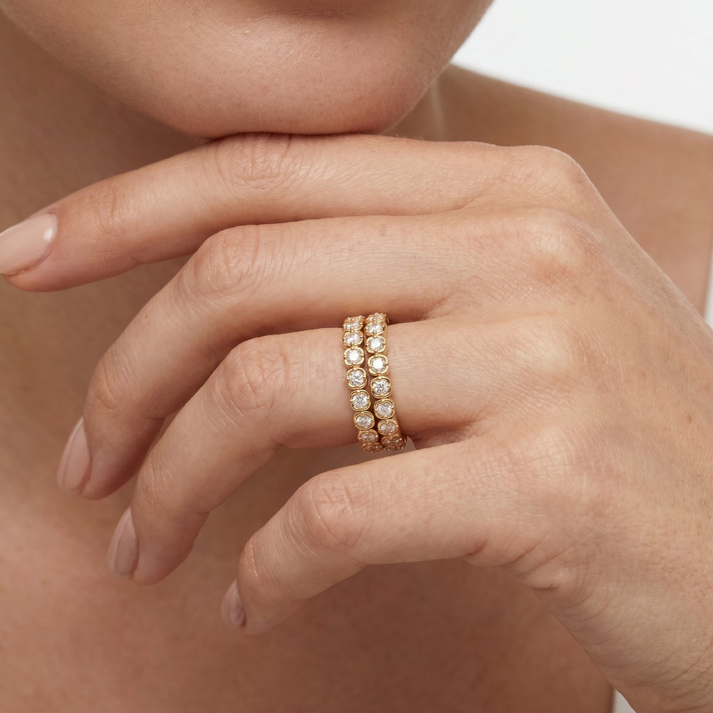 The Camille Wrap Ring with 14KT Yellow Gold / 3/4 / 6.5 Cut Diamond in 14KT Yellow Gold / 3/4 / 6.5 view 2
