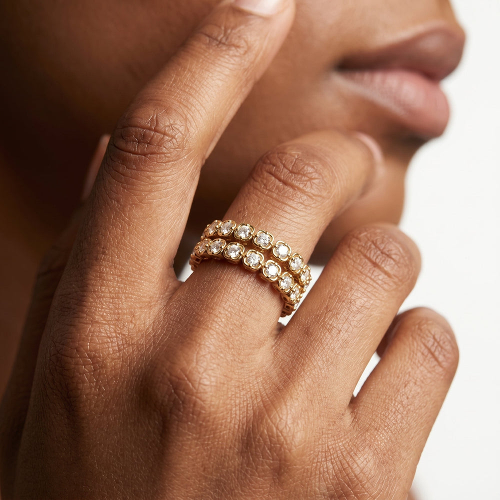The Camille Wrap Ring with 14KT Yellow Gold / 3/4 / 6.5 Cut Diamond in 14KT Yellow Gold / 3/4 / 6.5 view 3
