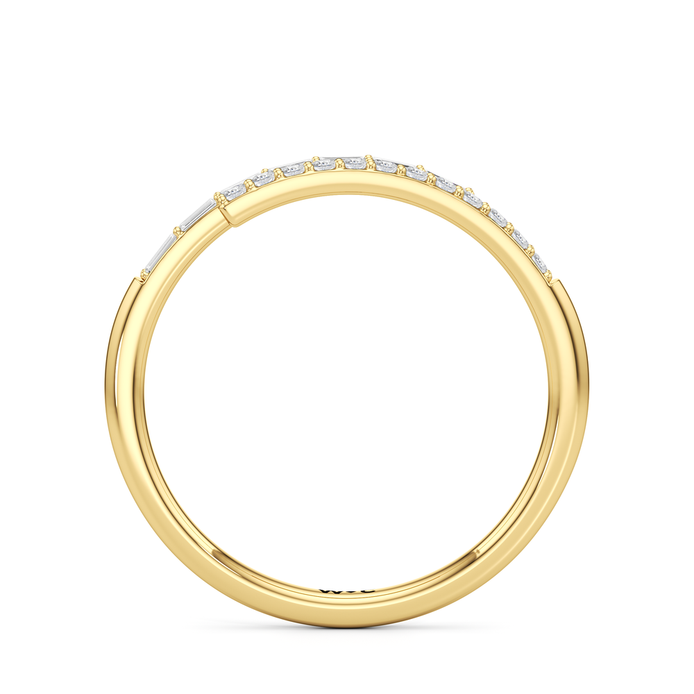 The Juliet Crossover Ring with 18K Yellow Gold Vermeil / 1/5 / 6 Cut Diamond in 14KT 18K Yellow Gold Vermeil / 1/5 / 6 view 4
