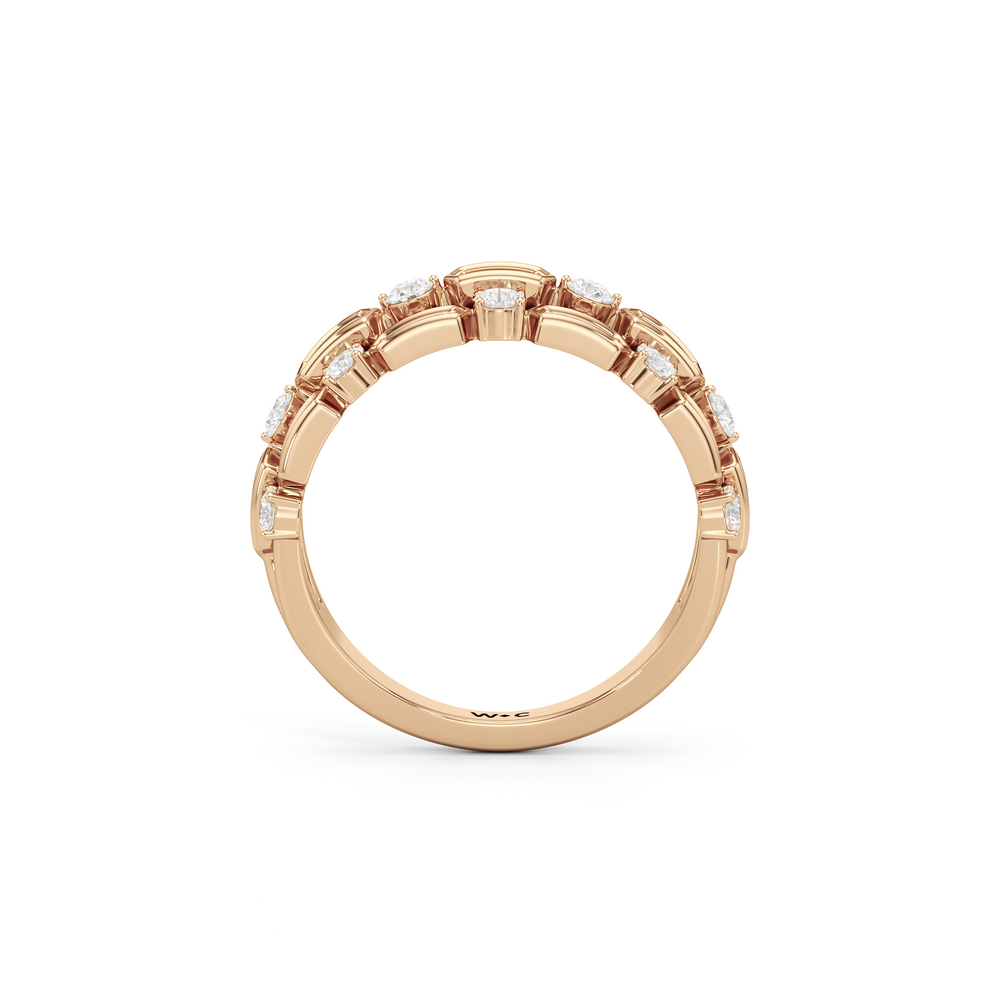 The Olivia Ring with 18K Rose Gold Vermeil / Lab / 1 Cut Diamond in 14KT 18K Rose Gold Vermeil / Lab / 1 view 2
