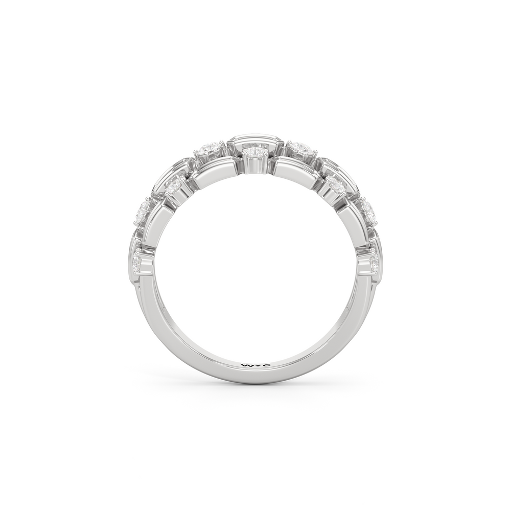 The Olivia Ring with Sterling Silver / Lab / 1 Cut Diamond in 14KT Sterling Silver / Lab / 1 view 2

