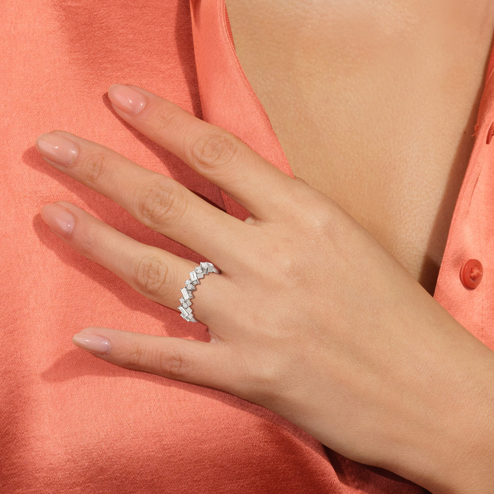 Model Wearing The Demi Ring view