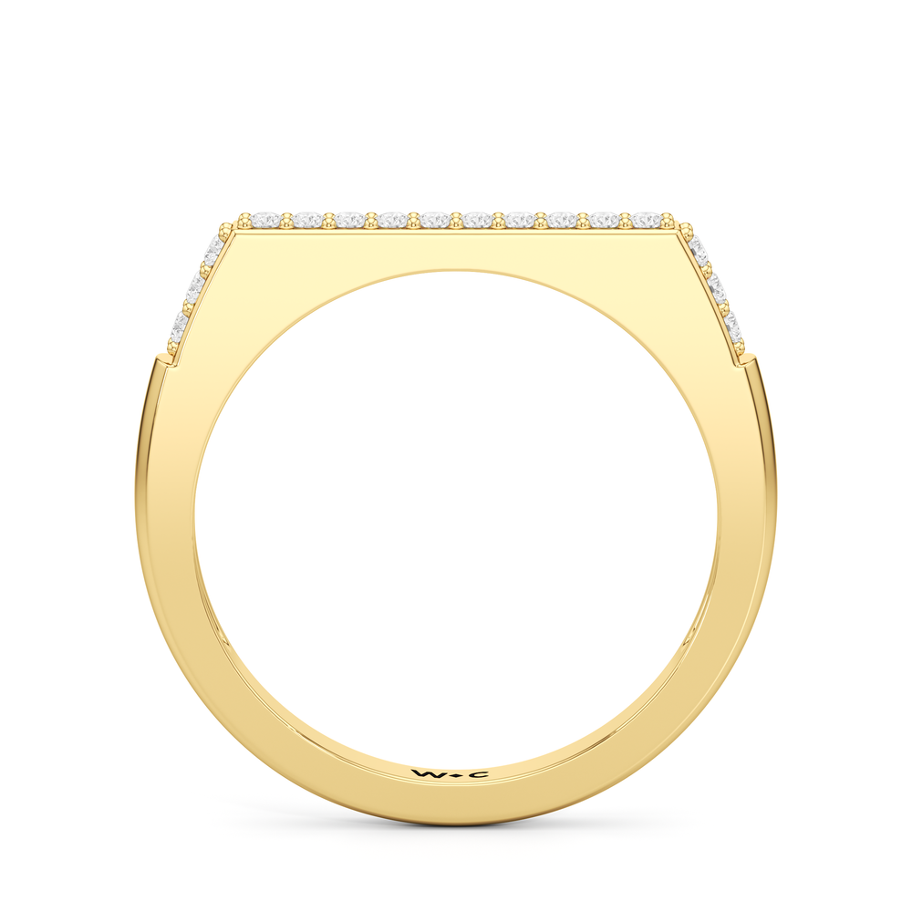 The Scottie Pavé Stacker Ring with 18K Yellow Gold Vermeil / 1/8 / 7 Cut Diamond in 14KT 18K Yellow Gold Vermeil / 1/8 / 7 view 4
