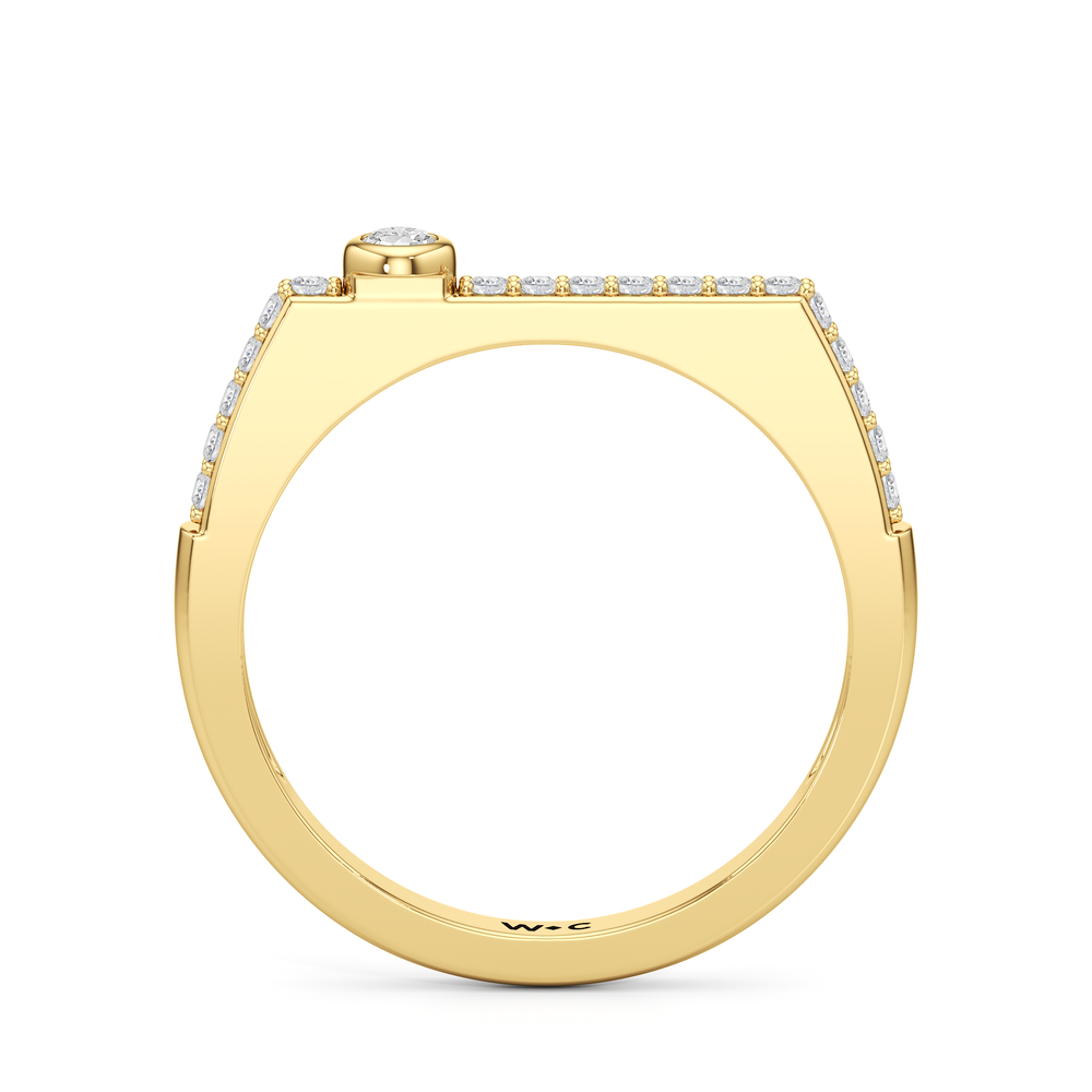 The Scottie Round Stacker Ring with 18K Yellow Gold Vermeil / 1/5 / 6 Cut Diamond in 14KT 18K Yellow Gold Vermeil / 1/5 / 6 view 5
