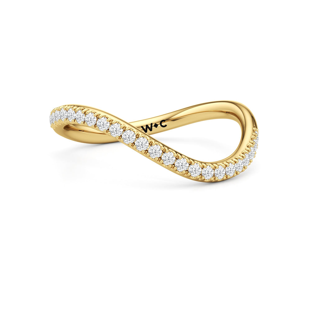 The Leni Pavé Ring with 14KT Yellow Gold / 1/4 / 6 Cut Diamond in 14KT Yellow Gold / 1/4 / 6 view 1
