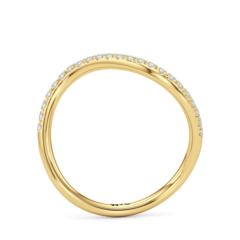 The Leni Pavé Ring with 14KT Yellow Gold / 1/4 / 6 Cut Diamond in 14KT Yellow Gold / 1/4 / 6 view 4
