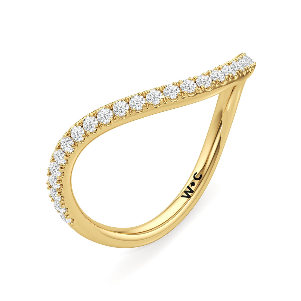 The Leni Pavé Ring with 14KT Yellow Gold / 1/4 / 6 Cut Diamond in 14KT Yellow Gold / 1/4 / 6 view 5

