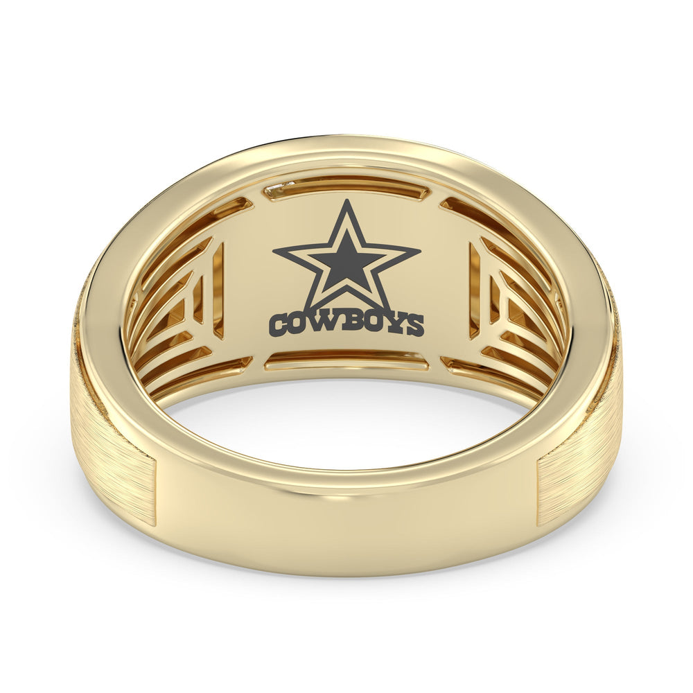 NFL Men's Diamond Band with 18KT Yellow Gold / Natural / Cowboys Cut Diamond in 14KT Yellow Gold / Natural / Cowboys view 2
