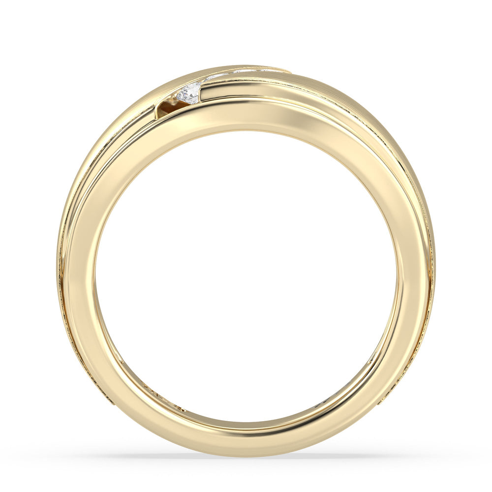 NFL Men's Diamond Band with 18KT Yellow Gold / Natural / Giants Cut Diamond in 14KT Yellow Gold / Natural / Giants view 3
