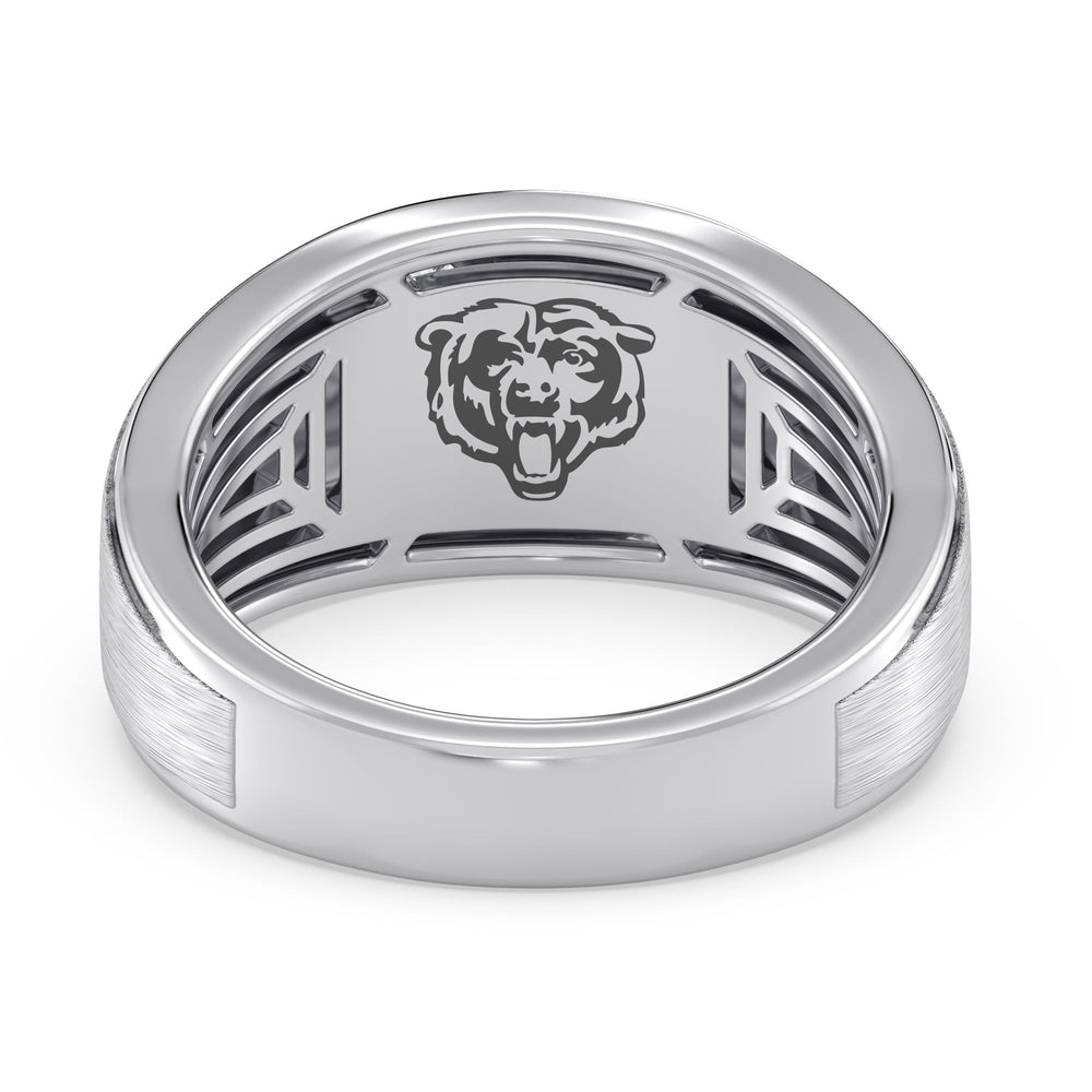 NFL Men's Diamond Band with Platinum / Natural / Bears Cut Diamond in 14KT Platinum / Natural / Bears view 2
