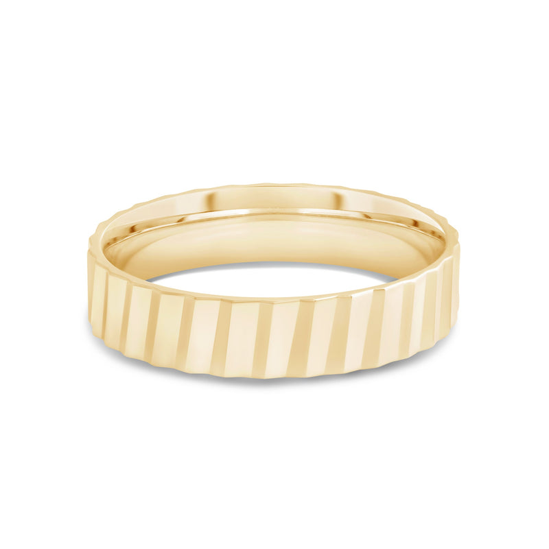 Fluted Slant Men's Ring