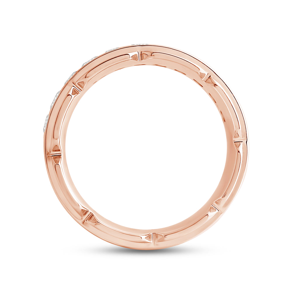 V Frame Men's Ring with 18KT Rose Gold / Lab / 1 1/8 Cut Diamond in 14KT Rose Gold / Lab / 1 1/8 view 2
