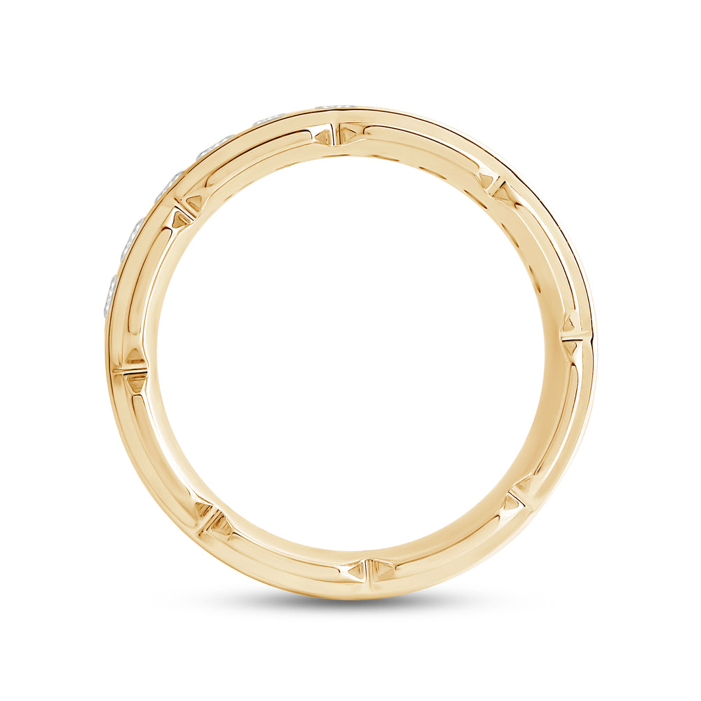 V Frame Men's Ring Size 7.5 with 14KT Yellow Gold / Lab / 1 1/8 Cut Diamond in 14KT Yellow Gold / Lab / 1 1/8 view 2
