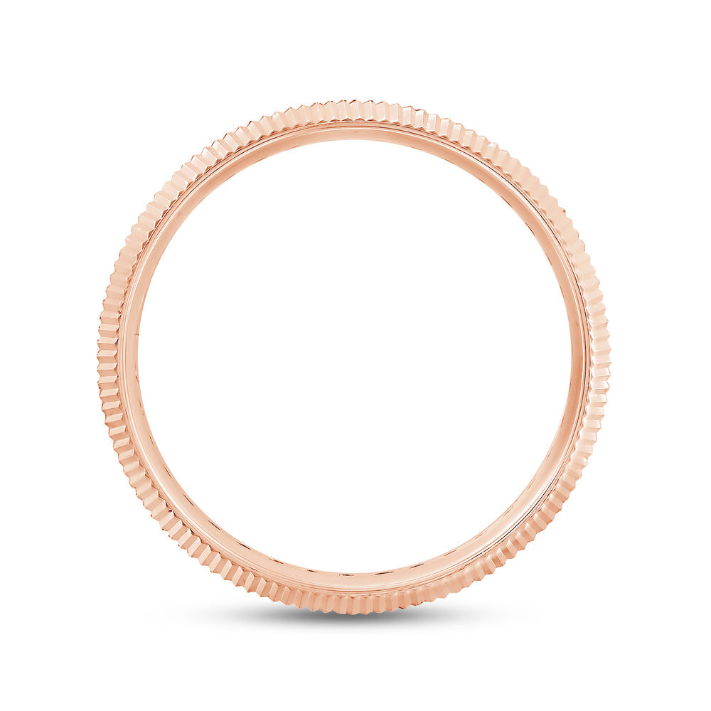 Fluted Frame Men's Ring with 18KT Rose Gold / Lab / 1 Cut Diamond in 14KT Rose Gold / Lab / 1 view 2
