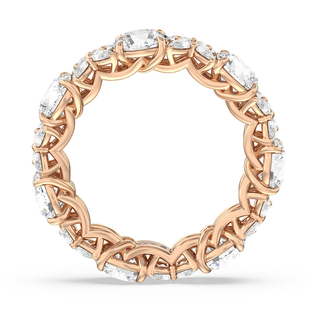 Botanical Eternity Ring with 18KT Rose Gold / Lab / 6 5/8 Cut Diamond in 14KT Rose Gold / Lab / 6 5/8 view 5
