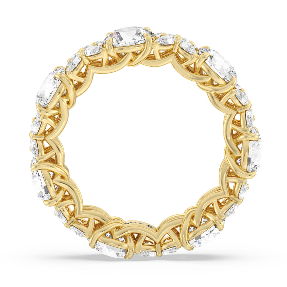Botanical Eternity Ring with 18KT Yellow Gold / Lab / 6 5/8 Cut Diamond in 14KT Yellow Gold / Lab / 6 5/8 view 5
