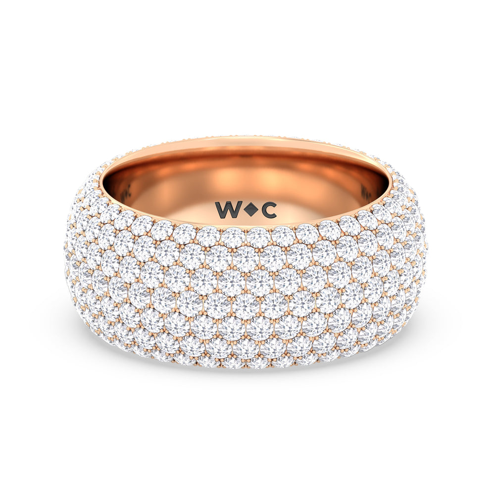 Elegance Midi Dome Eternity Ring with 18KT Rose Gold / Lab / 5 Cut Diamond in 14KT Rose Gold / Lab / 5 view 1
