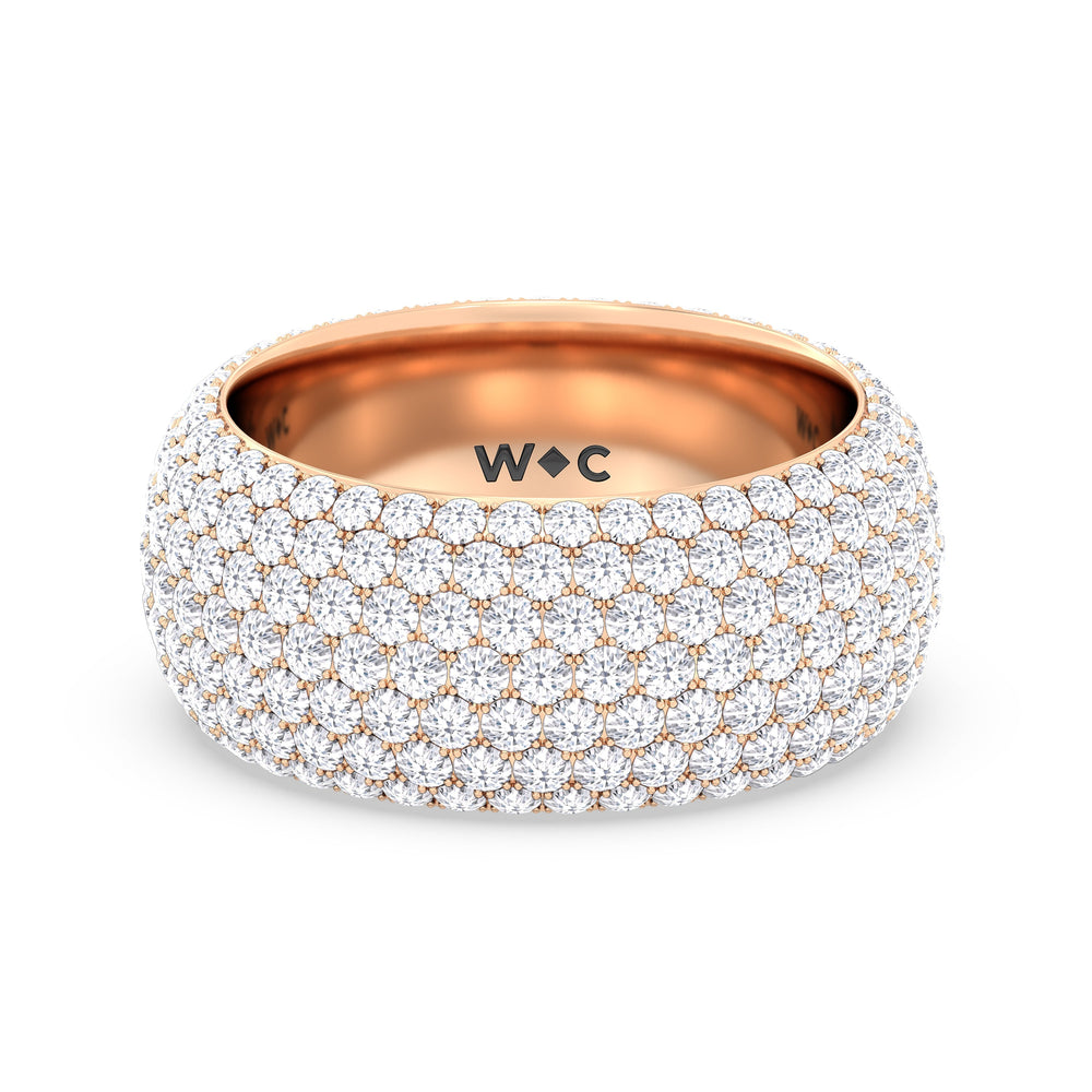 The Windsor Slim Eternity Ring with 18KT Rose Gold / Lab / 5 Cut Diamond in 14KT Rose Gold / Lab / 5 view 2
