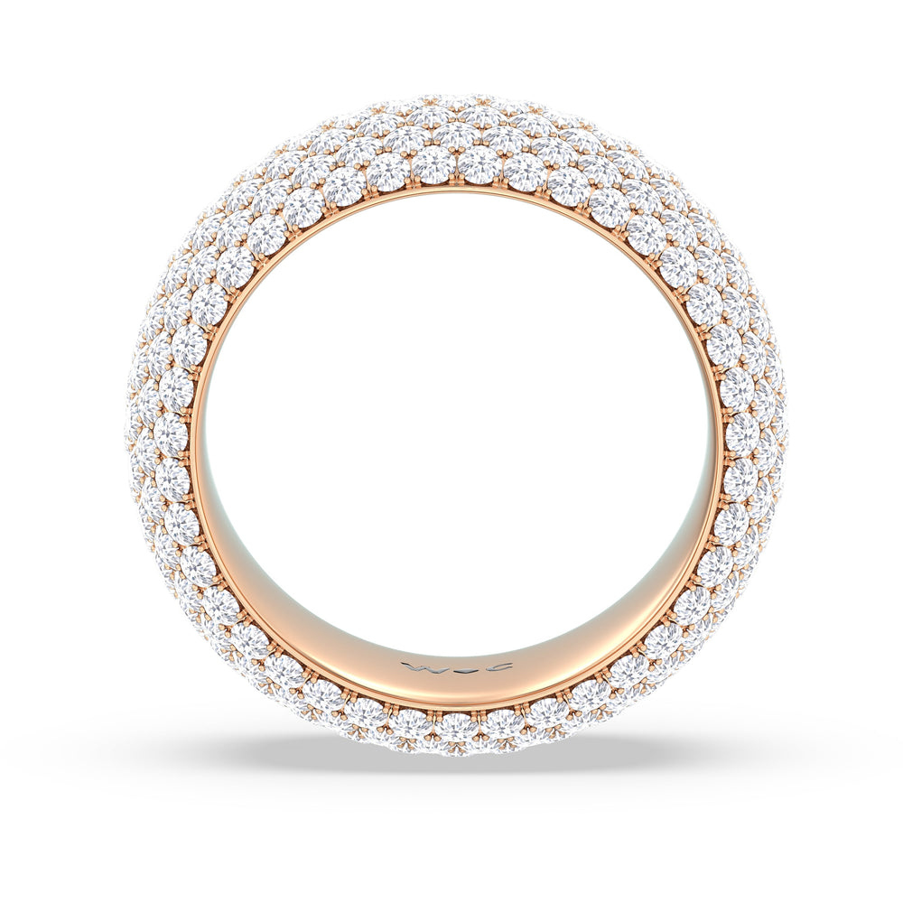 The Windsor Slim Eternity Ring with 18KT Rose Gold / Lab / 5 Cut Diamond in 14KT Rose Gold / Lab / 5 view 5

