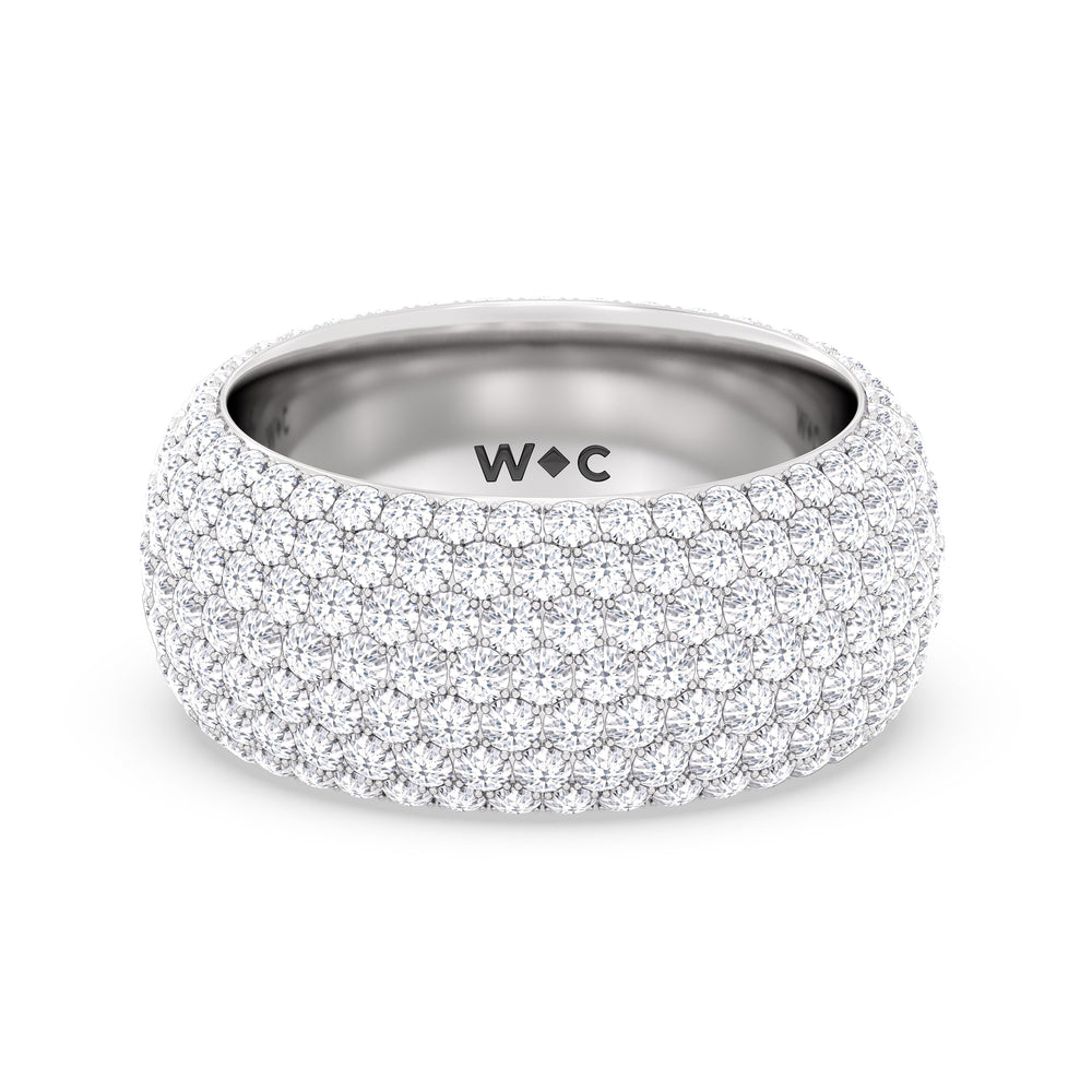 The Windsor Slim Eternity Ring with Platinum / Lab / 5 Cut Diamond in 14KT Platinum / Lab / 5 view 2
