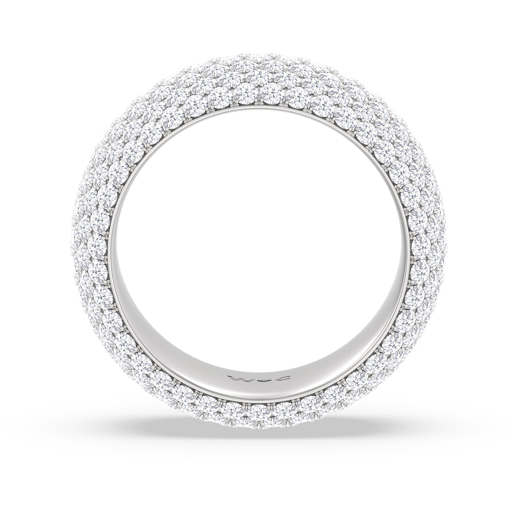 The Windsor Slim Eternity Ring with Platinum / Lab / 5 Cut Diamond in 14KT Platinum / Lab / 5 view 5
