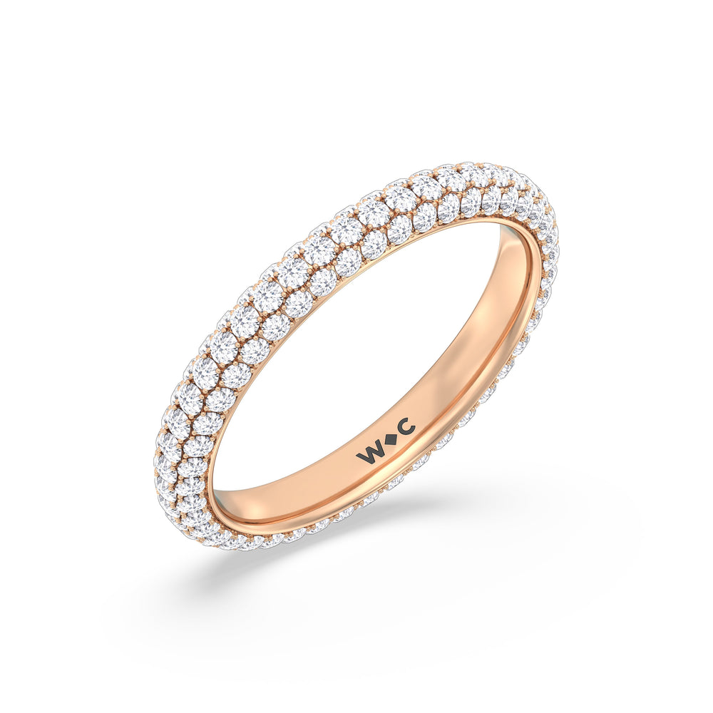 The Windsor Slim Eternity Ring with 18KT Rose Gold / Lab / 1 1/2 Cut Diamond in 14KT Rose Gold / Lab / 1 1/2 view 5
