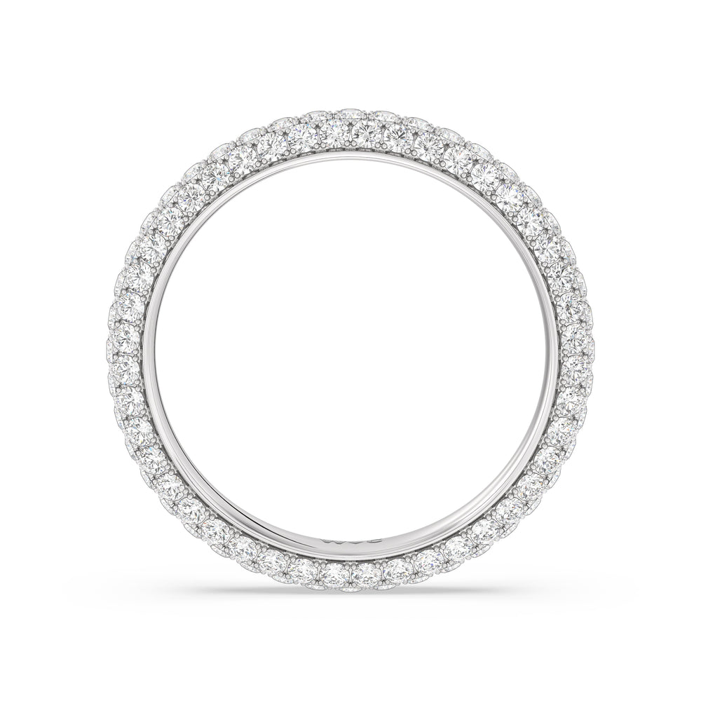 The Windsor Slim Eternity Ring with Platinum / Lab / 1 1/2 Cut Diamond in 14KT Platinum / Lab / 1 1/2 view 4
