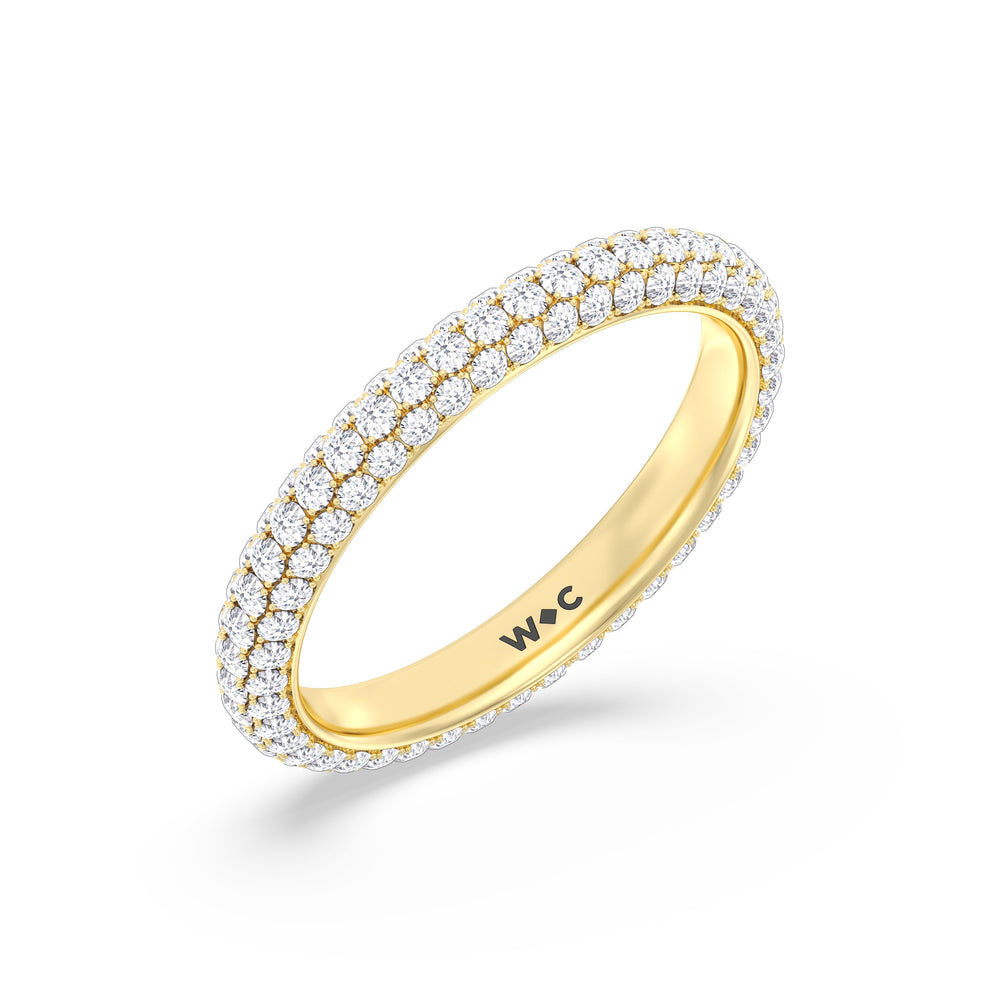 The Windsor Slim Eternity Ring with 18KT Yellow Gold / Lab / 1 1/2 Cut Diamond in 14KT Yellow Gold / Lab / 1 1/2 view 5
