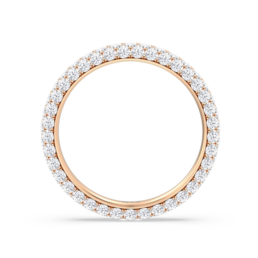 Elegance Classic Dome Eternity Ring with 18KT Rose Gold / Lab / 2 Cut Diamond in 14KT Rose Gold / Lab / 2 view 4
