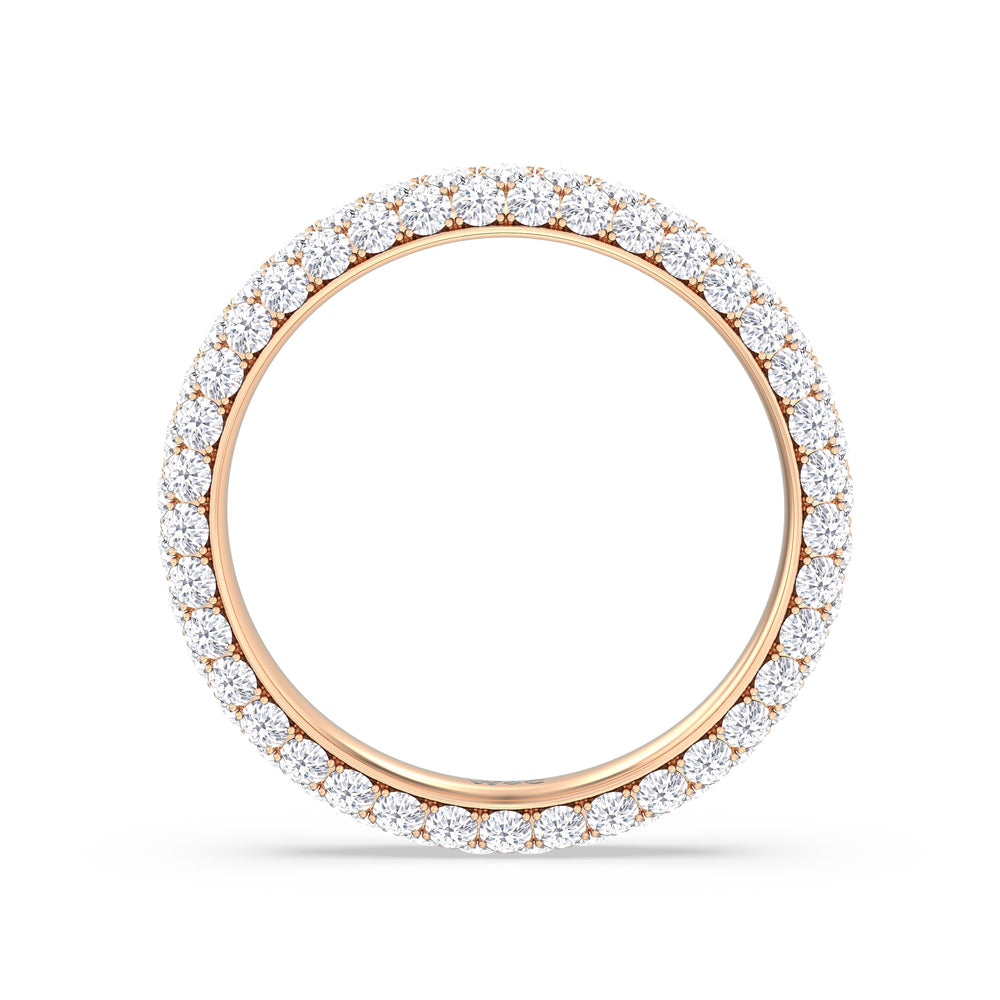 The Windsor Slim Eternity Ring with 18KT Rose Gold / Lab / 2 Cut Diamond in 14KT Rose Gold / Lab / 2 view 6
