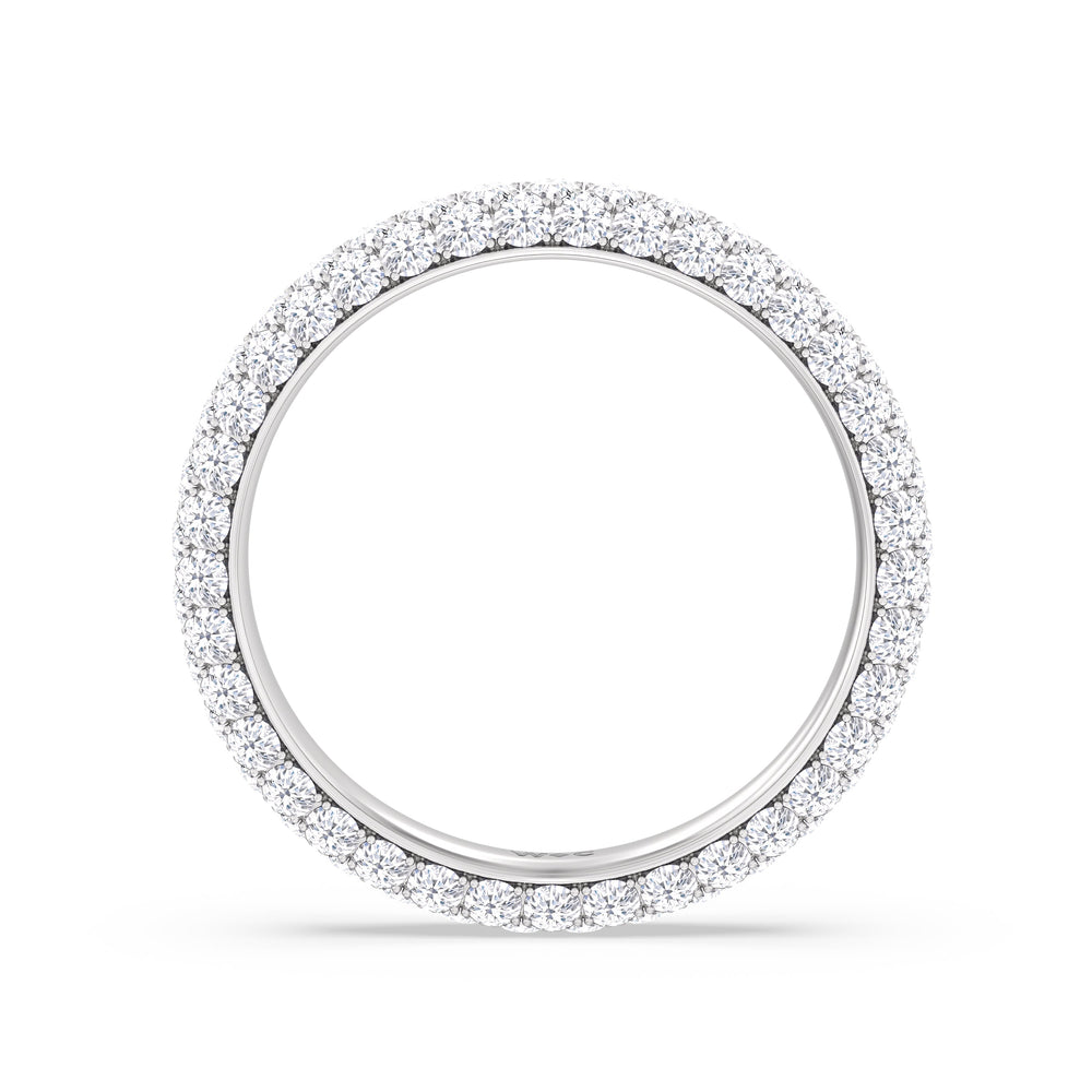 Elegance Classic Dome Eternity Ring with Platinum / Lab / 2 Cut Diamond in 14KT Platinum / Lab / 2 view 4
