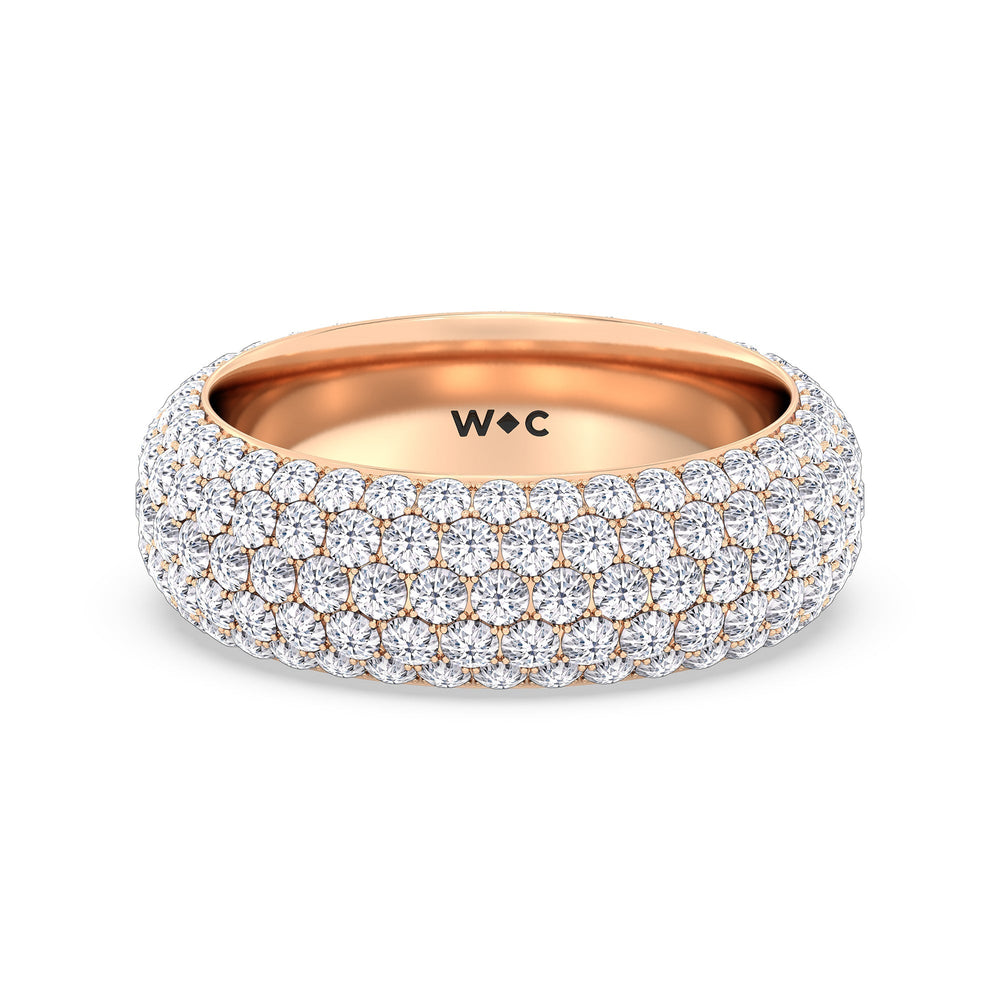 The Windsor Slim Eternity Ring with 18KT Rose Gold / Lab / 4 Cut Diamond in 14KT Rose Gold / Lab / 4 view 1
