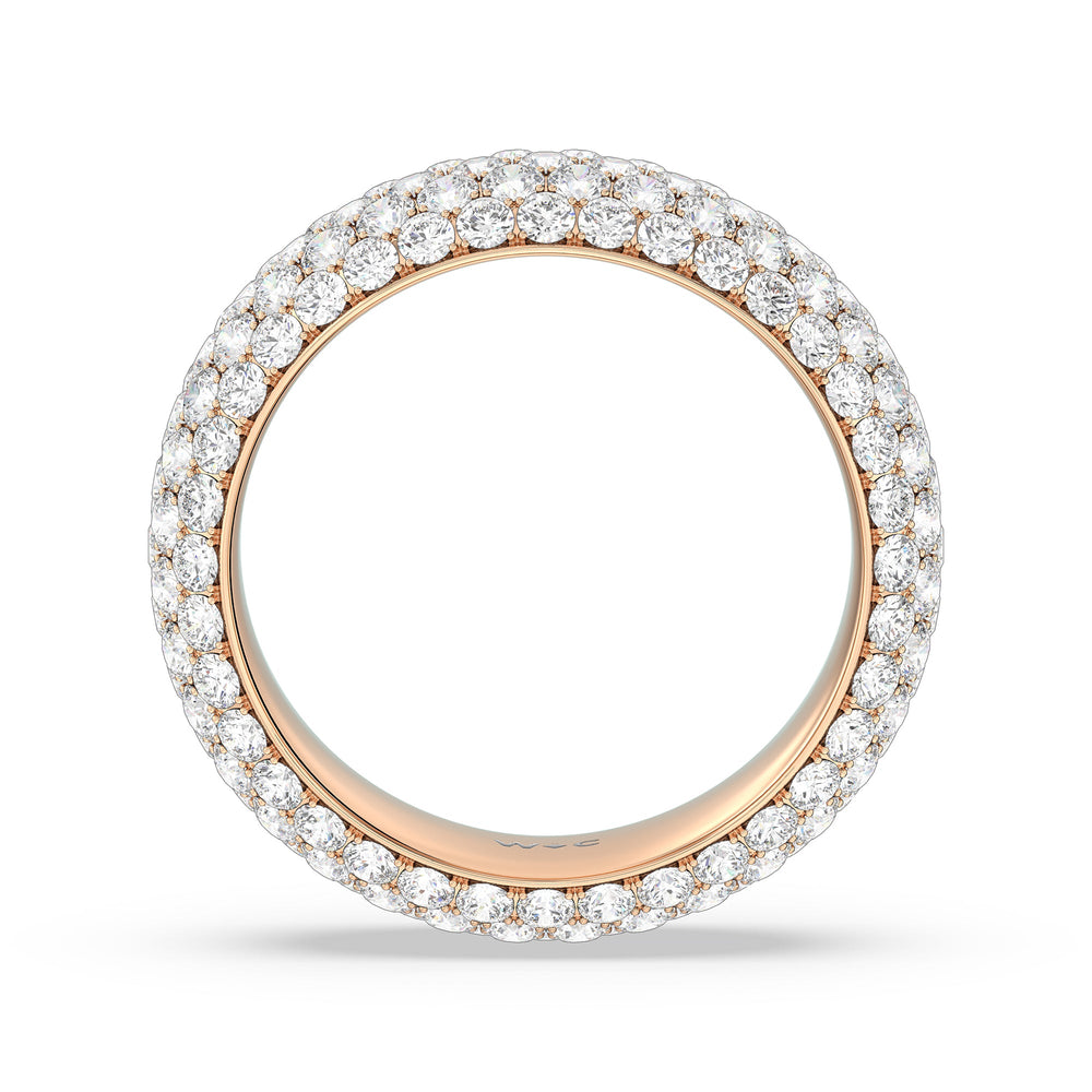 The Windsor Wide Eternity Ring with 18KT Rose Gold / Lab / 4 Cut Diamond in 14KT Rose Gold / Lab / 4 view 2
