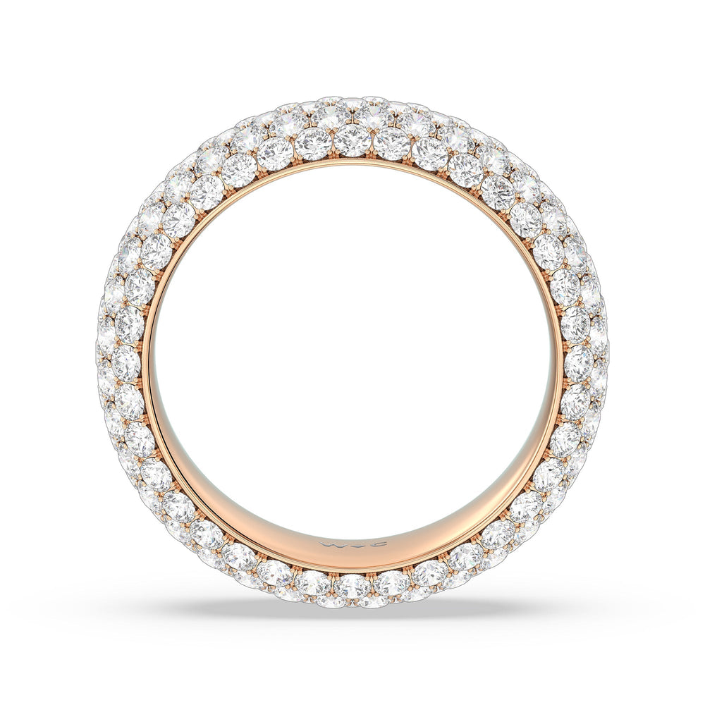 The Windsor Slim Eternity Ring with 18KT Rose Gold / Lab / 4 Cut Diamond in 14KT Rose Gold / Lab / 4 view 4
