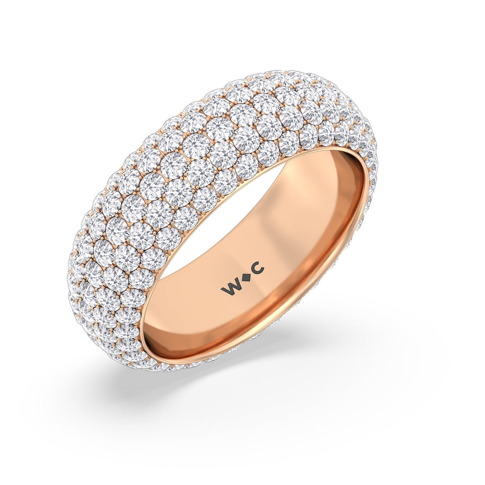 The Windsor Slim Eternity Ring with 18KT Rose Gold / Lab / 4 Cut Diamond in 14KT Rose Gold / Lab / 4 view 5
