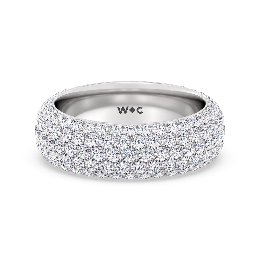 The Windsor Wide Eternity Ring with Platinum / Lab / 4 Cut Diamond in 14KT Platinum / Lab / 4 view 1
