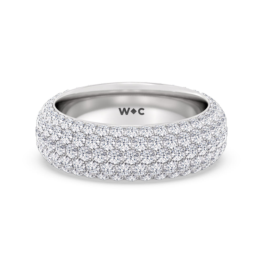 The Windsor Slim Eternity Ring with Platinum / Lab / 4 Cut Diamond in 14KT Platinum / Lab / 4 view 1
