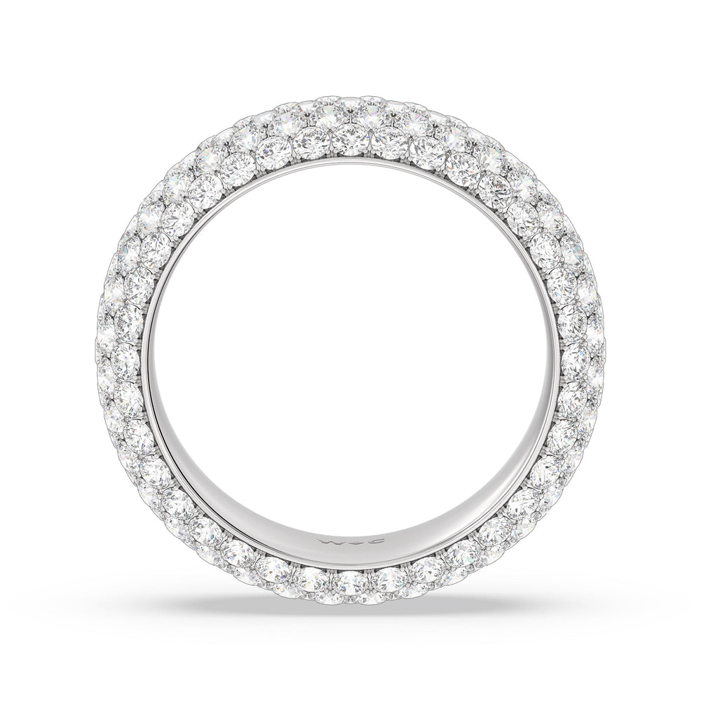 The Windsor Wide Eternity Ring with Platinum / Lab / 4 Cut Diamond in 14KT Platinum / Lab / 4 view 2
